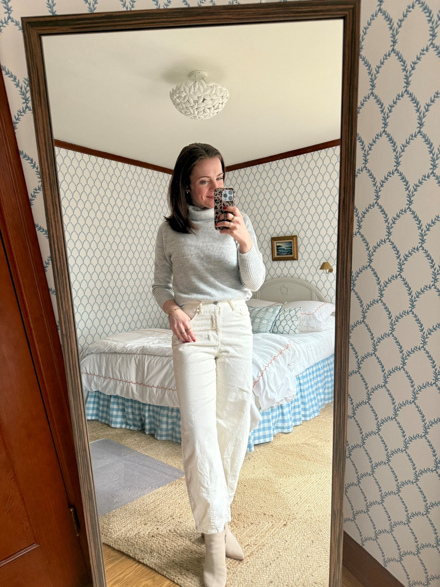 I have these barrel cords in burgundy and love them so much I wanted to try another color… verdict is, they are quite flattering and elongating! I size up in this brand, wearing a 4! Paired with this lovely natural fiber cozy sweater ❤️ Light winter neutrals. Cords are on good sale!

#LTKSeasonal #LTKSaleAlert #LTKFindsUnder50