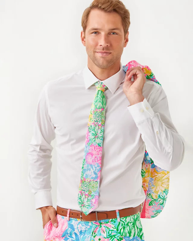 Men's Stuff Tie and Pocket Square Set | Lilly Pulitzer | Lilly Pulitzer