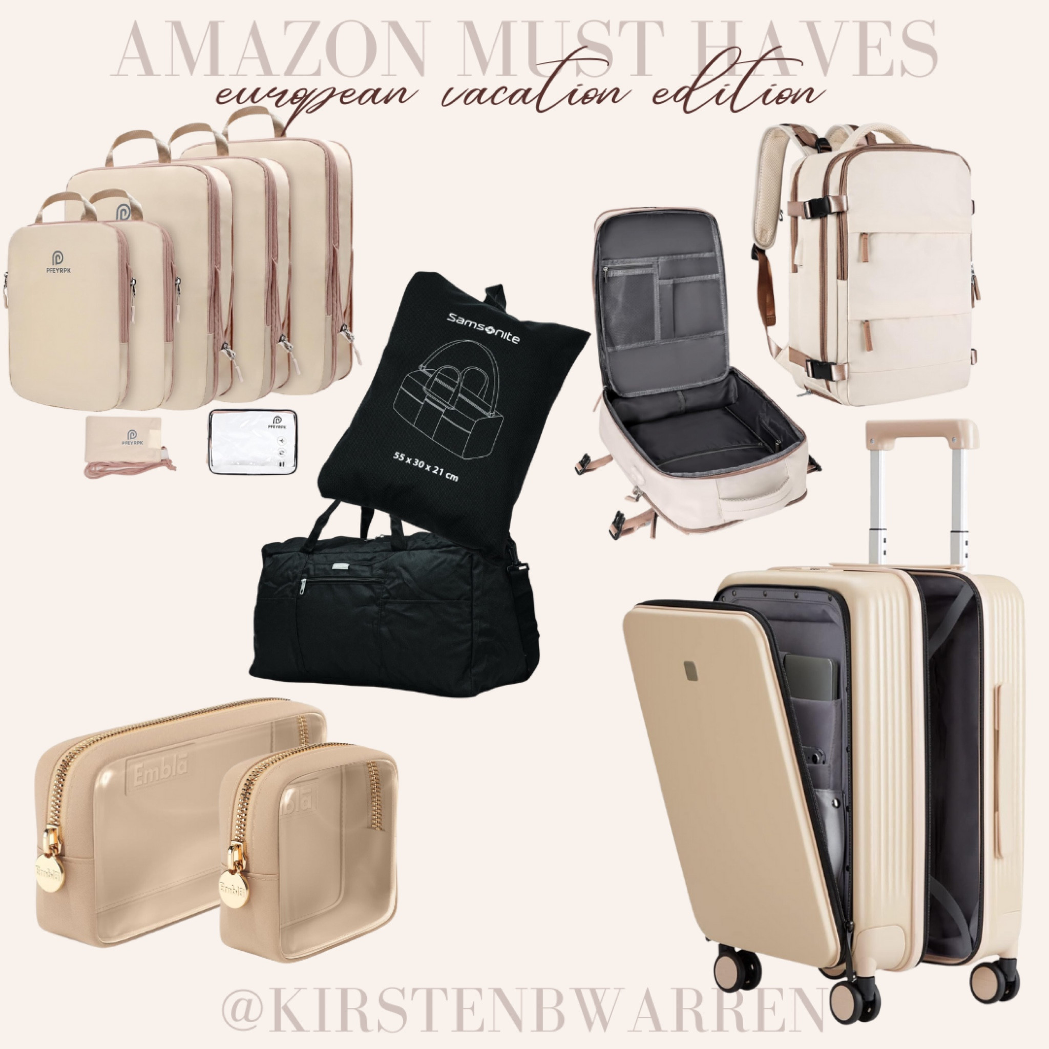 European Vacation travel essentials!!! Soooo excited about these compression packing cubes and the PACKABLE duffle 🤧😭🩵 are you kiddddding me?? 

#europe #travelbags #travelessentials #travelmusthaves #travel #international #airportfit #italy #italianvacation

#LTKHome #LTKTravel #LTKItBag