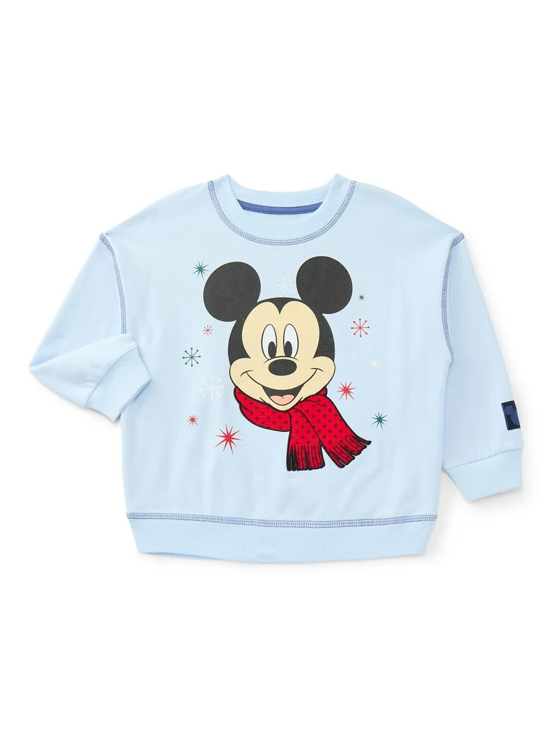 Mickey Mouse Toddler Boys Graphic Sweatshirt with Long Sleeves, Sizes 12M-5T | Walmart (US)