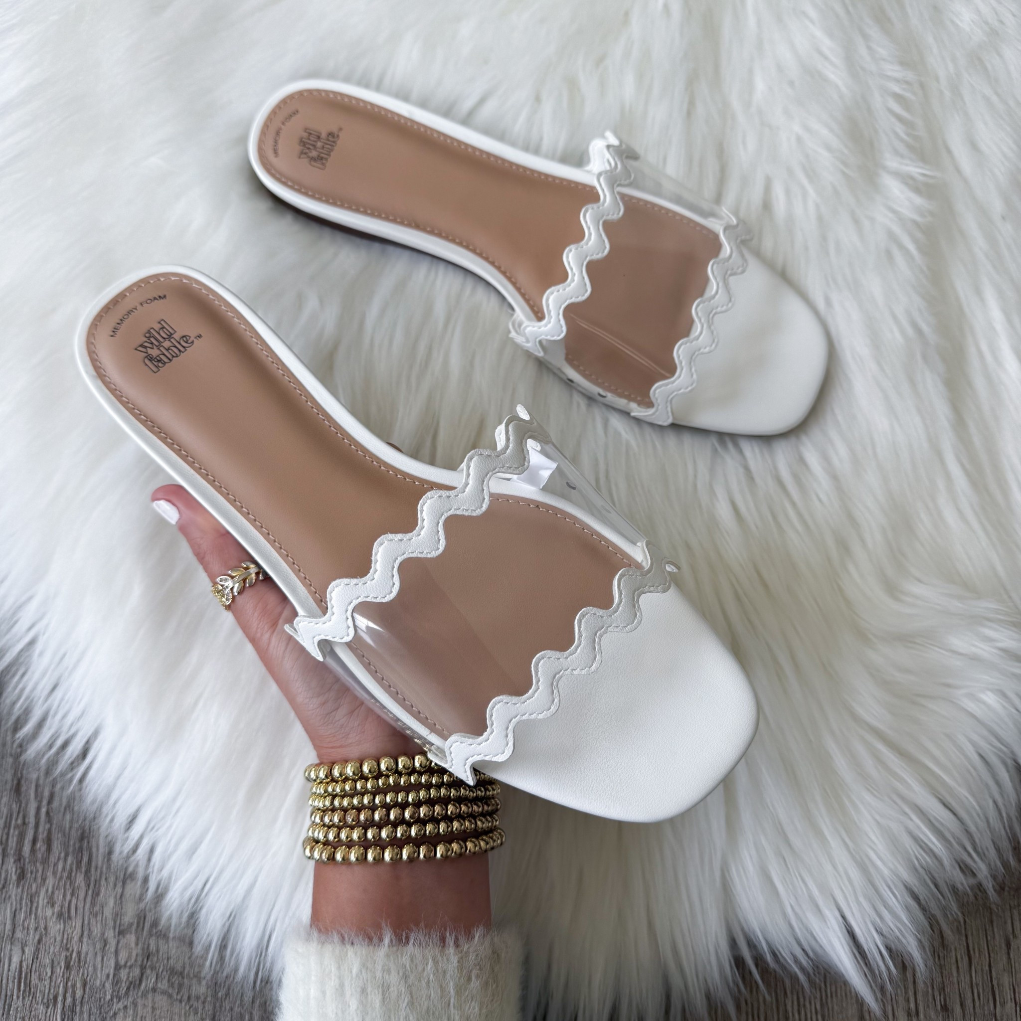 Women's Ingrid Slide Sandals - Wild Fable™ White
