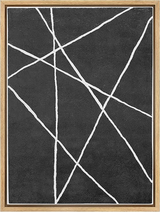 SIGNWIN Framed Canvas Print Wall Art Line Star Insignia Abstract Patterns Illustrations Modern Ar... | Amazon (US)