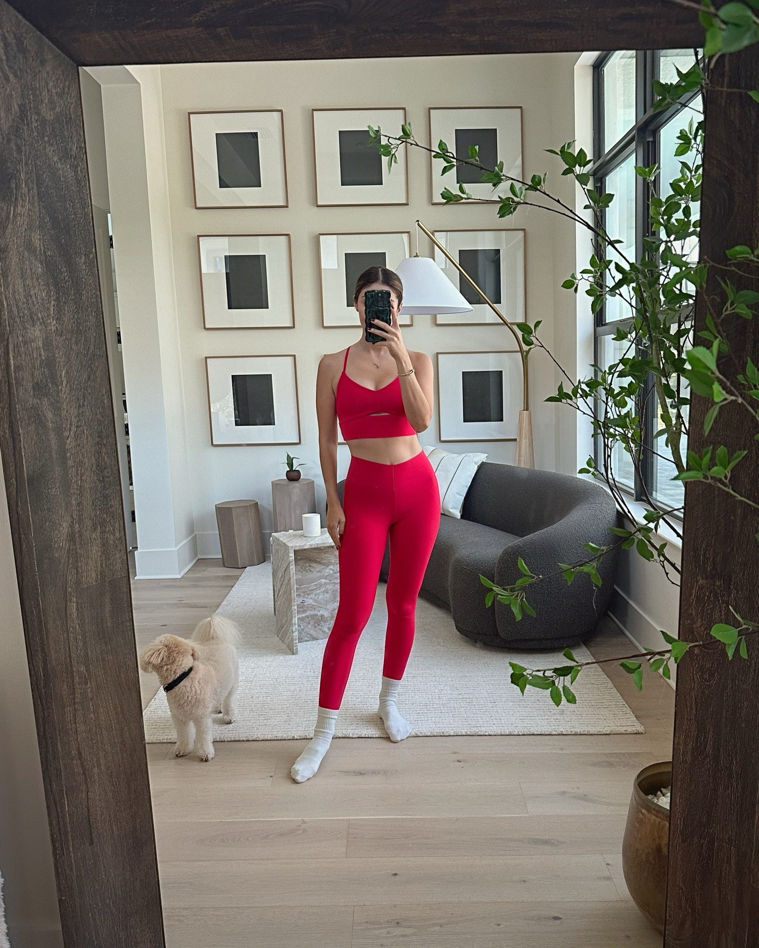 Currently my favorite alo set! Inventory is low! Bra is sold out but I linked the black color. Wearing small in leggings and top  but could’ve pulled off an XS for a tighter fit. 

Bold red leggings high rise bra sports bra bralette red day workout set 

#LTKStyleTip #LTKFitness #LTKTravel
