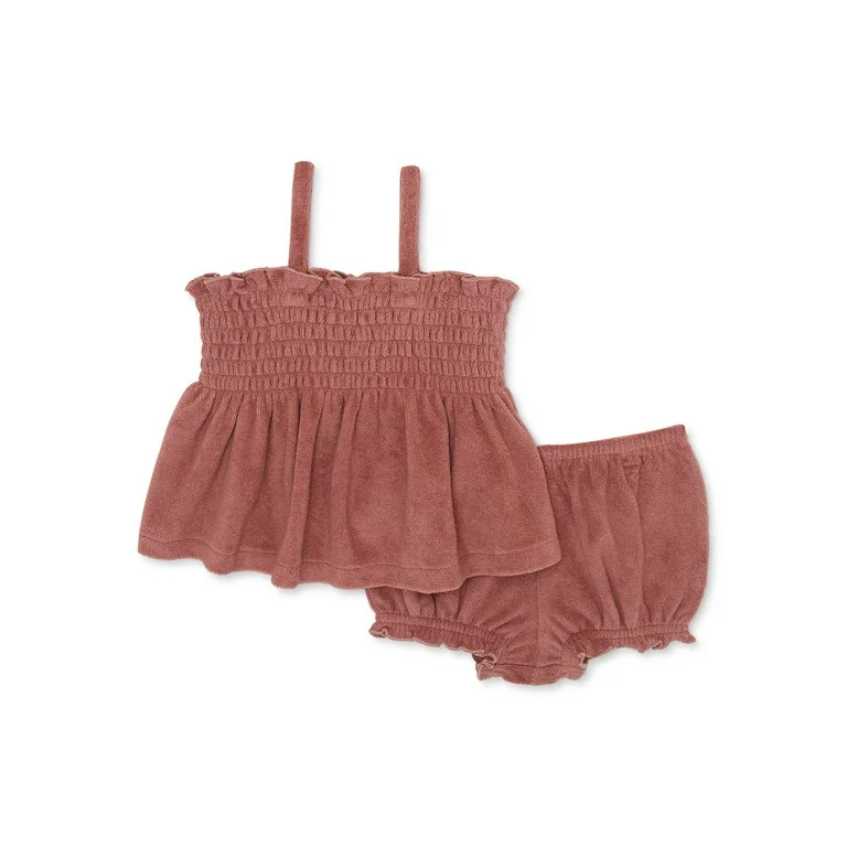 easy-peasy Baby Girls Print Tank Top and Bloomer Shorts Set, 2-Piece, Sizes 0-24M | Walmart (US)