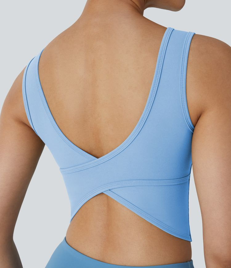 Women’s U Neck Crossover Barre Ballet Dance Tank Top - Halara | HALARA