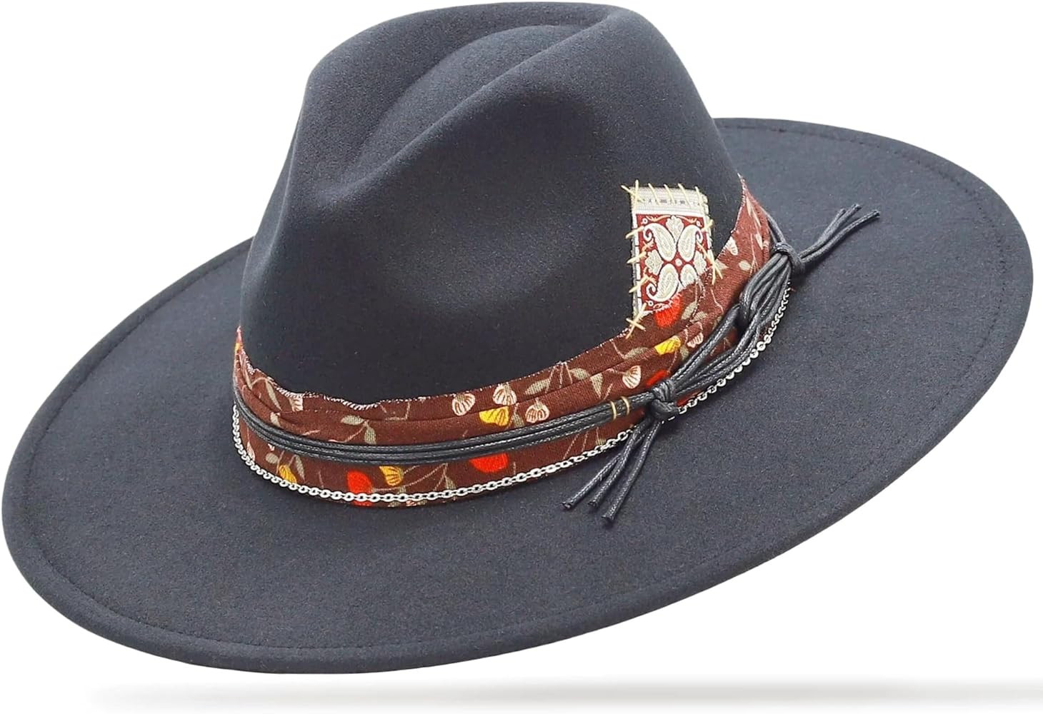 OIERFE Fedora Hat for Men & Women - 3.34 Inch Wide Brim Hat for Outdoor,Original Design Felt Hat ... | Amazon (US)