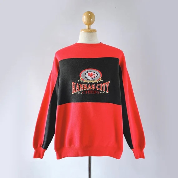 90s Kansas City Chiefs NFL Football Sweatshirt size L - Etsy | Etsy (US)