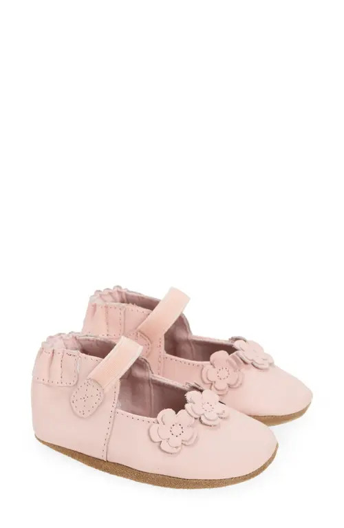 Robeez® Brianna Crib Shoe in Light Pink at Nordstrom, Size 12-18 Months | Nordstrom