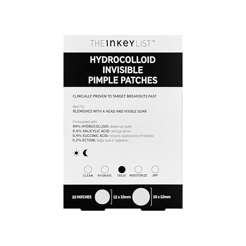 The INKEY List Hydrocolloid Invisible Pimple Patches, Spot Patches Contains Salicylic Acid, Day/Night Anti Acne Patches, Vegan & Cruelty Free, Suitable For All Skin Types | Amazon (US)