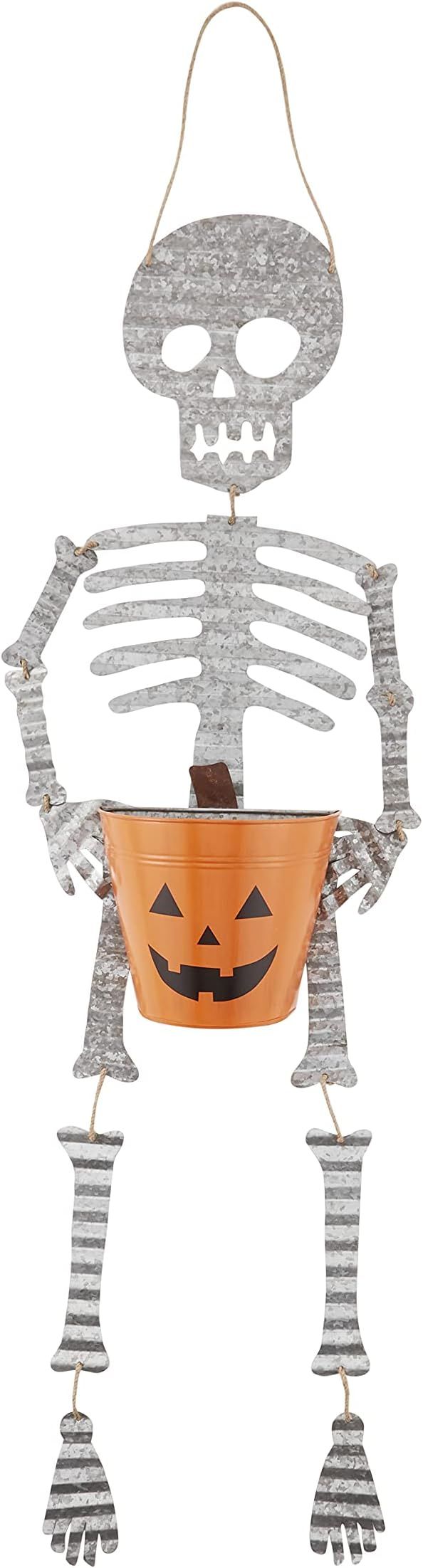 Mud Pie Halloween Skeleton Candy Bucket Hanger, 54" | Amazon (US)