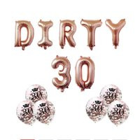 Dirty 30 Balloons 30Th Birthday Party Confetti Decorations | Etsy (US)