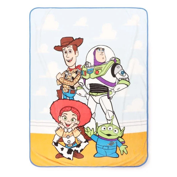 Toy Story Clouds Kids Throw Blanket, Soft Coral Fleece, Blue, Disney, 46" x 60" | Walmart (US)