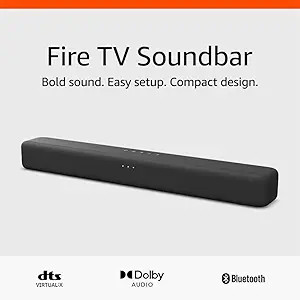 Amazon Fire TV Soundbar, 2.0 speaker with DTS Virtual:X and Dolby Audio, Bluetooth connectivity | Amazon (US)