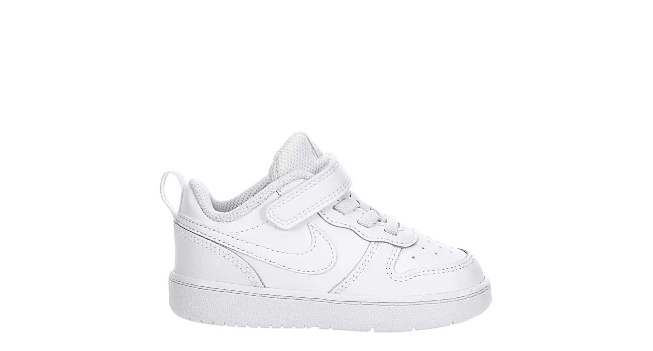 WHITE NIKE Boys Infant Court Borough 2 Low Top Sneaker | Rack Room Shoes