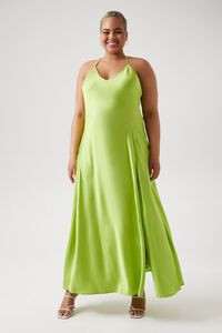 Plus Size Satin Slit Slip Maxi Dress | Forever 21 (US)