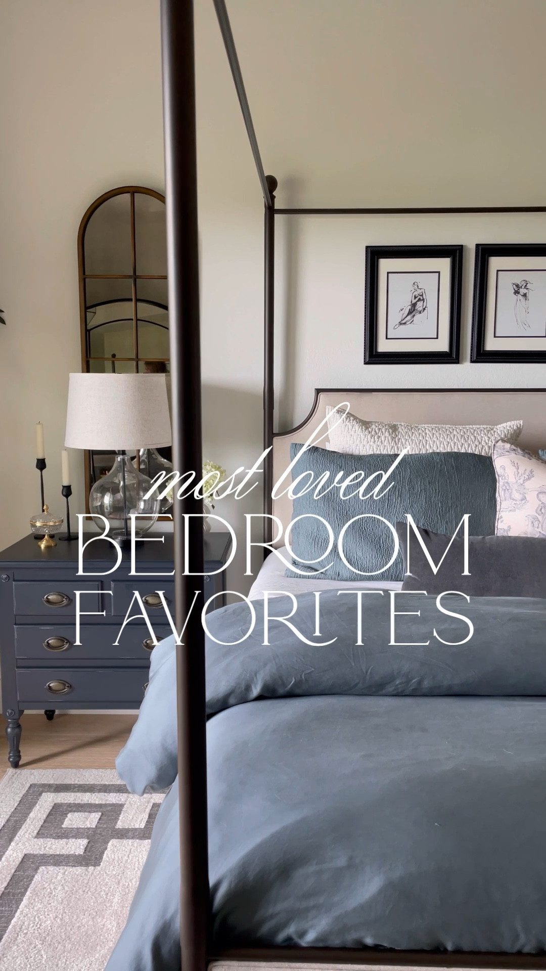 Primary bedroom decor favorites! My Tencel fabric duvet cover is a forever fav! Buttery soft, lightweight, and washes so well. 

Amazon curtains, modern border rug, velvet lumbar bedding pillow, shams, velvet bench, canopy bed, bed skirt, nightstand, arch mirror, lamp, artwork, cozy bedding

#LTKstyletip #LTKsalealert #LTKhome