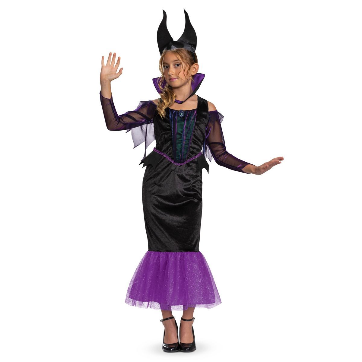 Kids' Disney Sleeping Beauty Maleficent Halloween Costume Dress | Target