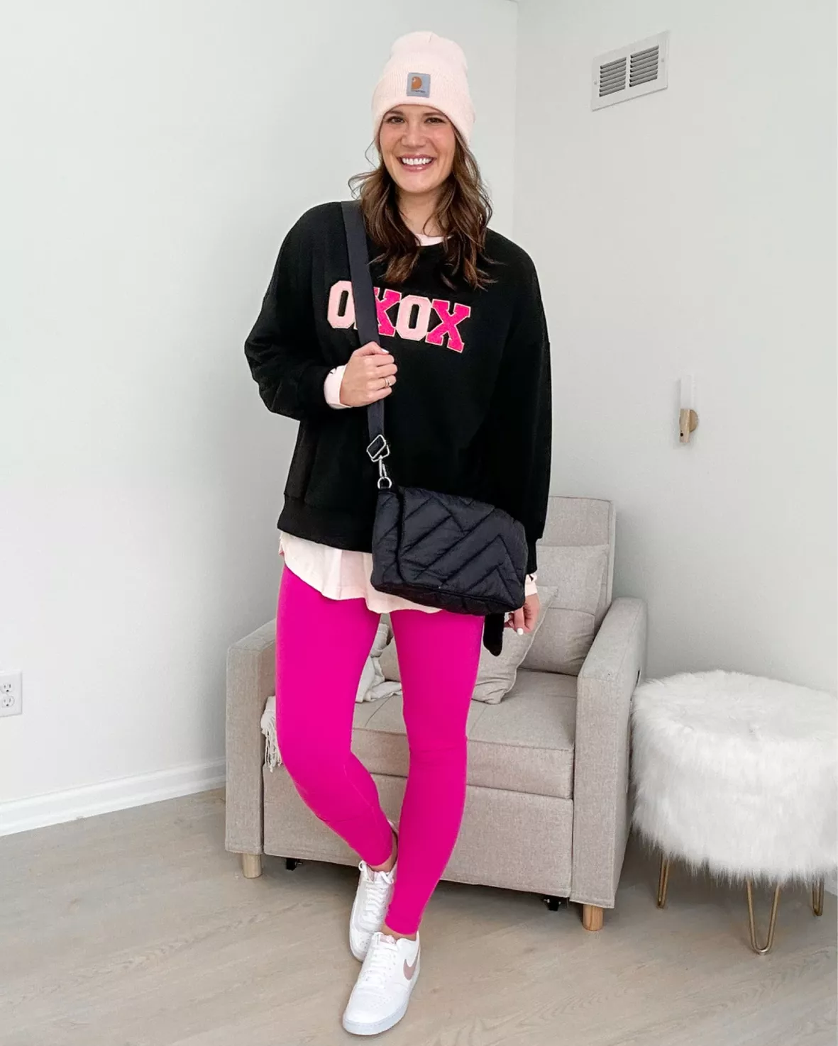 Pink Leggings Outfits (2 ideas & outfits)