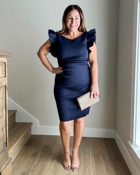 Wedding guest dress | Formal Dress for weddings and gala events from @nordstrom 

Fit tips:  dress runs small, 14 

Formal  formal spring dress  formal dress  navy dress  ruffle navy dress  style guide  classy outfit #nordstrompartner 

#LTKGala #LTKwedding #LTKmidsize