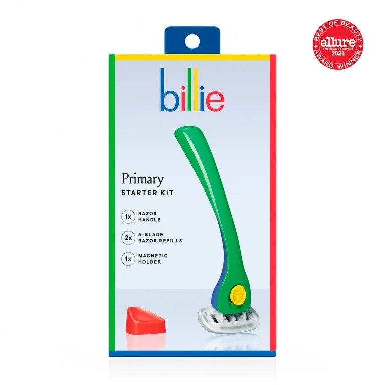 Billie 5-Blade Women's Razor Primary Starter Kit, Includes Razor Handle, 2 5-Blade Women's Razor ... | Walmart (US)
