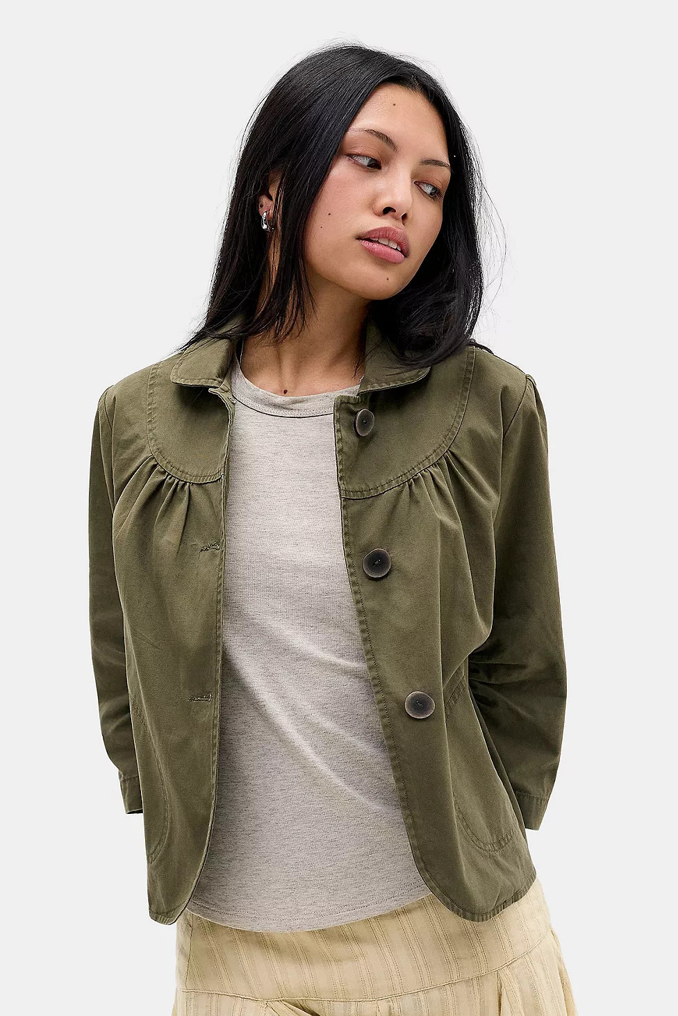 Kimchi Blue Pernie Pea Coat | Urban Outfitters UK