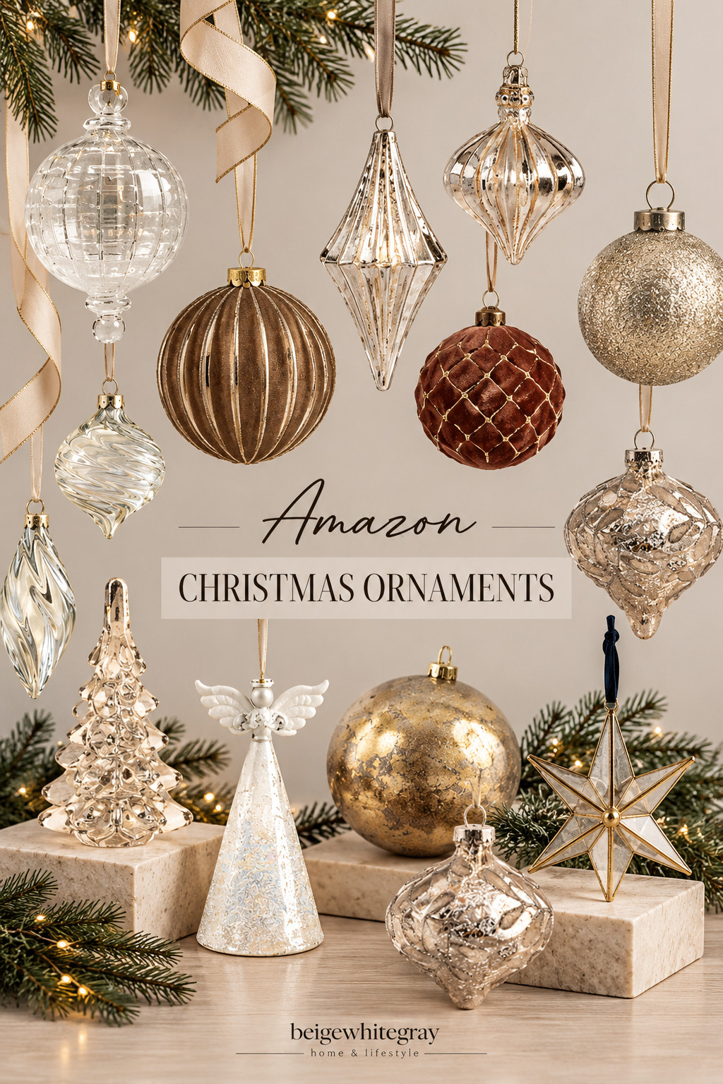 I can't get enough of these gorgeous holiday decorations! Perfect for your tree and home decor. #ChristmasOrnaments #HolidayDecor