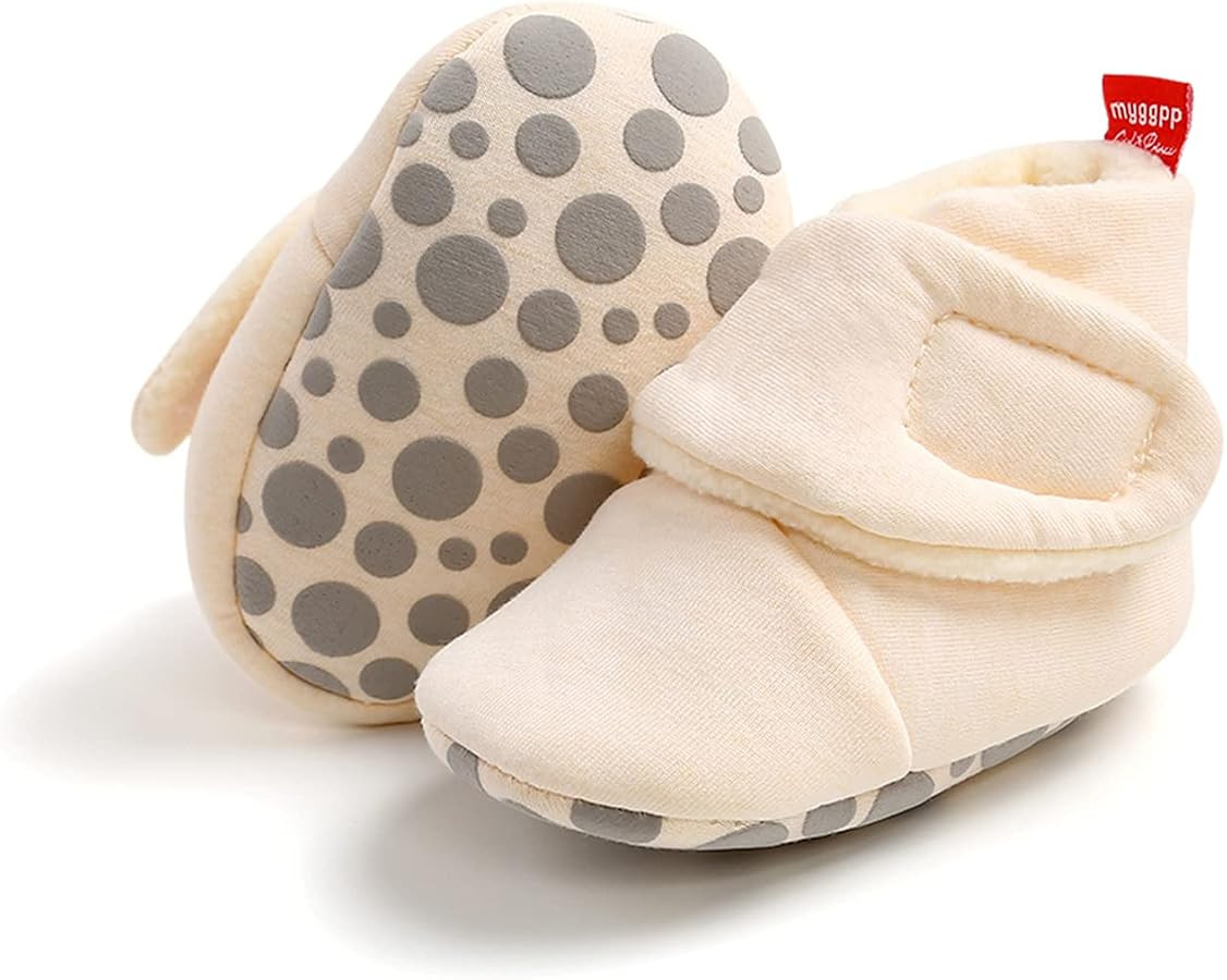 Unisex-Baby Krabbelschuhe Winterschuhe Wollschuhe Neugeborenes Stiefel Booties Gef\u00fctterte Bo... | Amazon (DE)