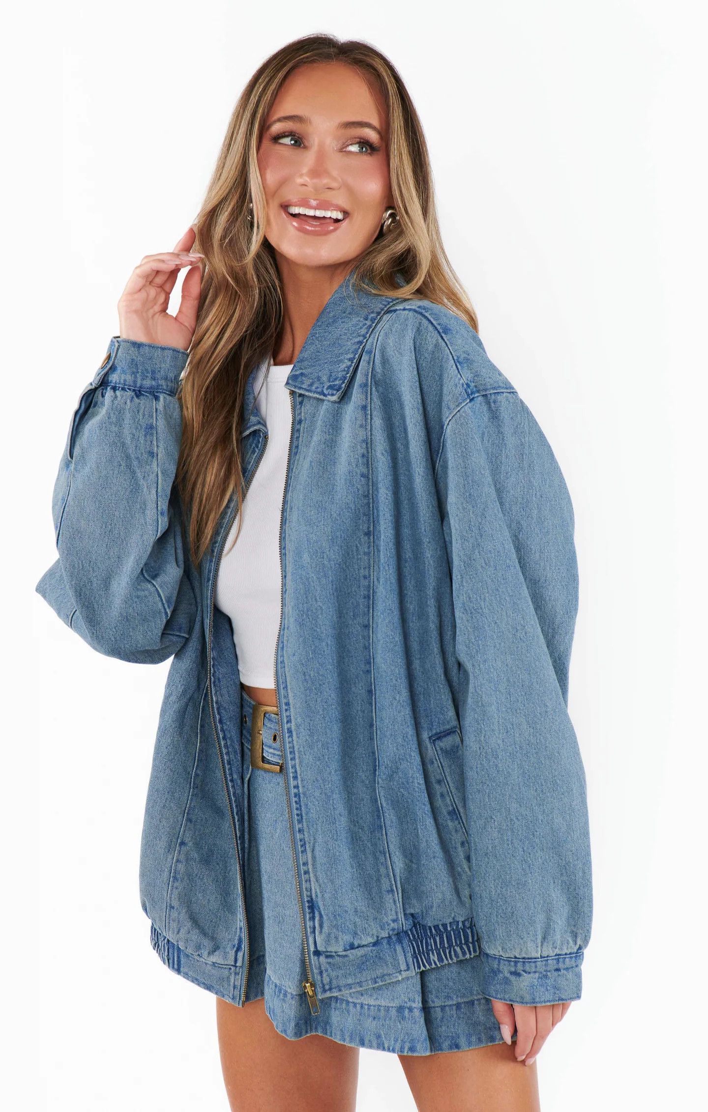 Carter Bomber Jacket ~ Ozone Indigo | Show Me Your Mumu