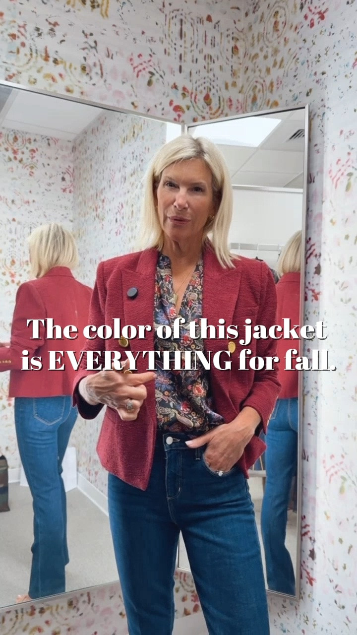 This outfit came together the minute I added the blazer. I love how the soft cranberry color picks up the tones in the floral top, and it gives the whole look that classic fall feel. These are the kinds of pieces I know I’ll mix and match all season long.

#LTKgrwm #LTKootd #LTKSaleAlert