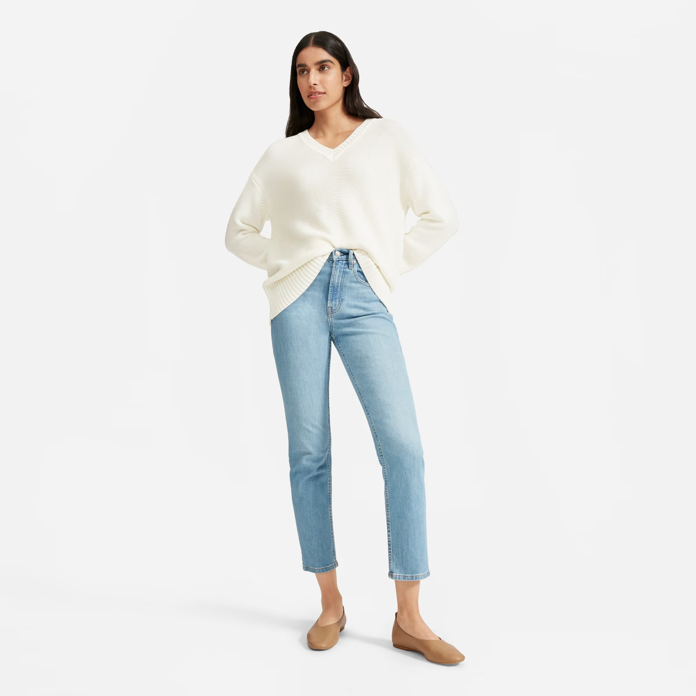 The Link-Stitch V-Neck Sweater | Everlane