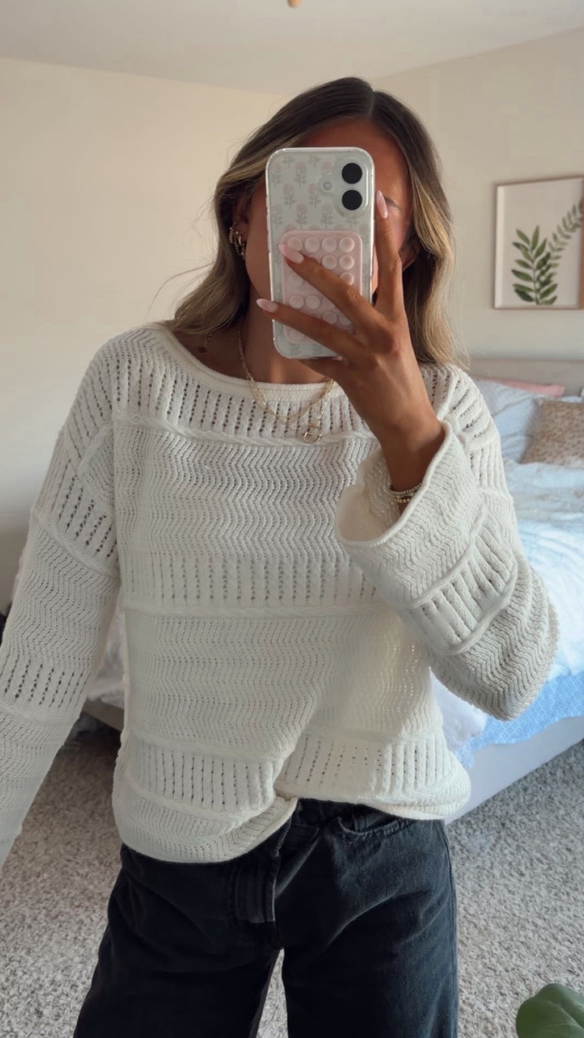 day 23/30: everyday outfits 🤍 this sweater from walmart is so cute with any bottoms! perfect for winter into spring, and soft material!! Wearing a medium for oversized fit  

#LTKU #LTKootd #LTKdayinmylife