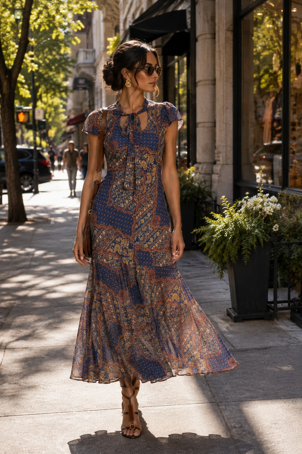 Such a pretty transition-into-fall dress 💙🍂 The navy paisley print, flutter sleeves, tie neckline, and flowy chiffon skirt feel romantic but still totally wearable. I’d style this for fall brunches, dinners, family photos, vacations, or a fall wedding event. #AvecLesFilles #PaisleyDress #FallMaxiDress #FallDress #FallWeddingGuest #AutumnFashion #FallBrunch #FallStyle #ChiffonDress #LTKStyle #FallFashionFinds 

 #LTKootd #LTKSeasonal #LTKU