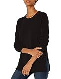 Daily Ritual Women's Long-Sleeve Crewneck Sweatshirt with Side Cutouts | Amazon (US)
