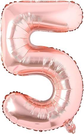 Rose Gold 32 inch Letter Balloons Alphabet Balloons Foil Mylar Party Wedding Bachelorette Birthda... | Amazon (US)
