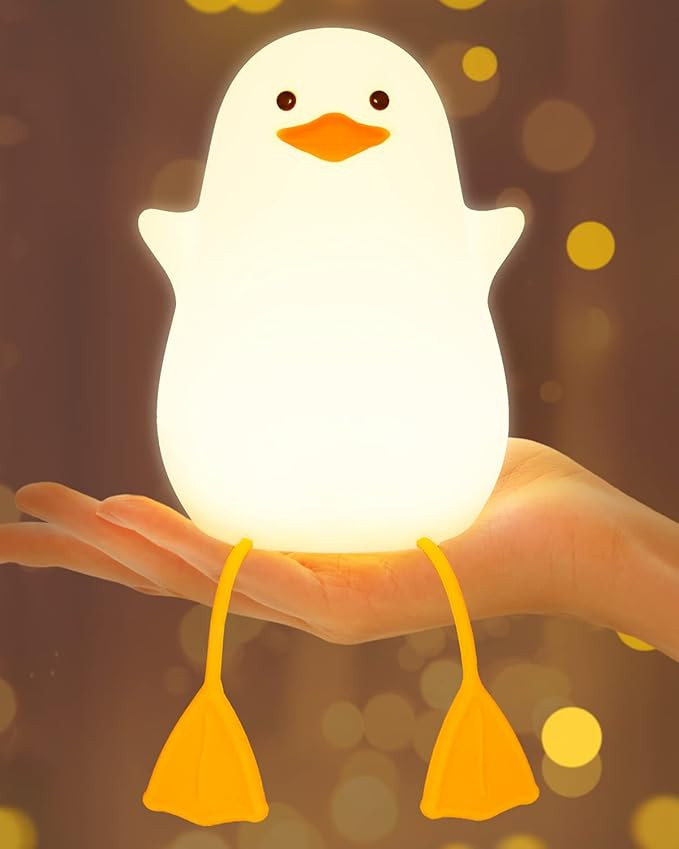 Amaredom Cute Duck Night Light, Squishy Duck Lamp, Silicone Dimmable Nursery Nightlight, Recharge... | Amazon (US)