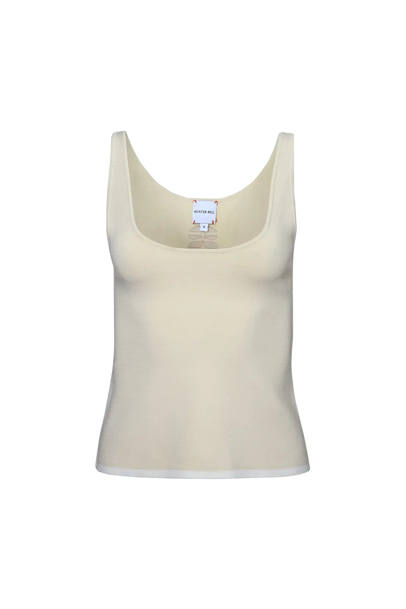 Davis Cami | Cream Compact Knit Tank Top | Hunter Bell | Hunter Bell