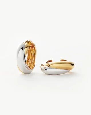 Lucy Williams Chunky Medium Entwine Hoop Earrings | Mixed Metal | Missoma UK
