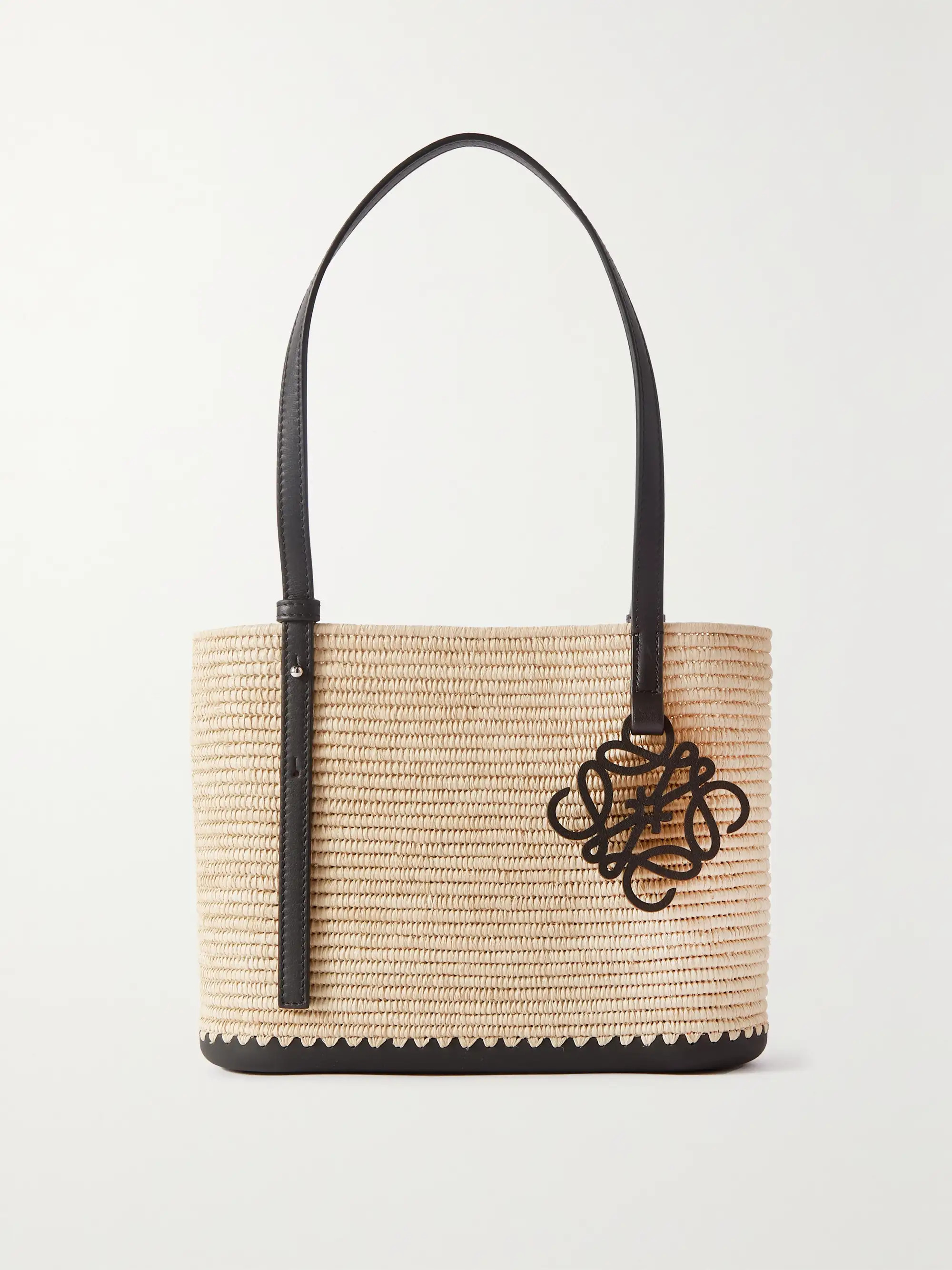 + Paula's Ibiza leather-trimmed raffia tote | NET-A-PORTER (US)