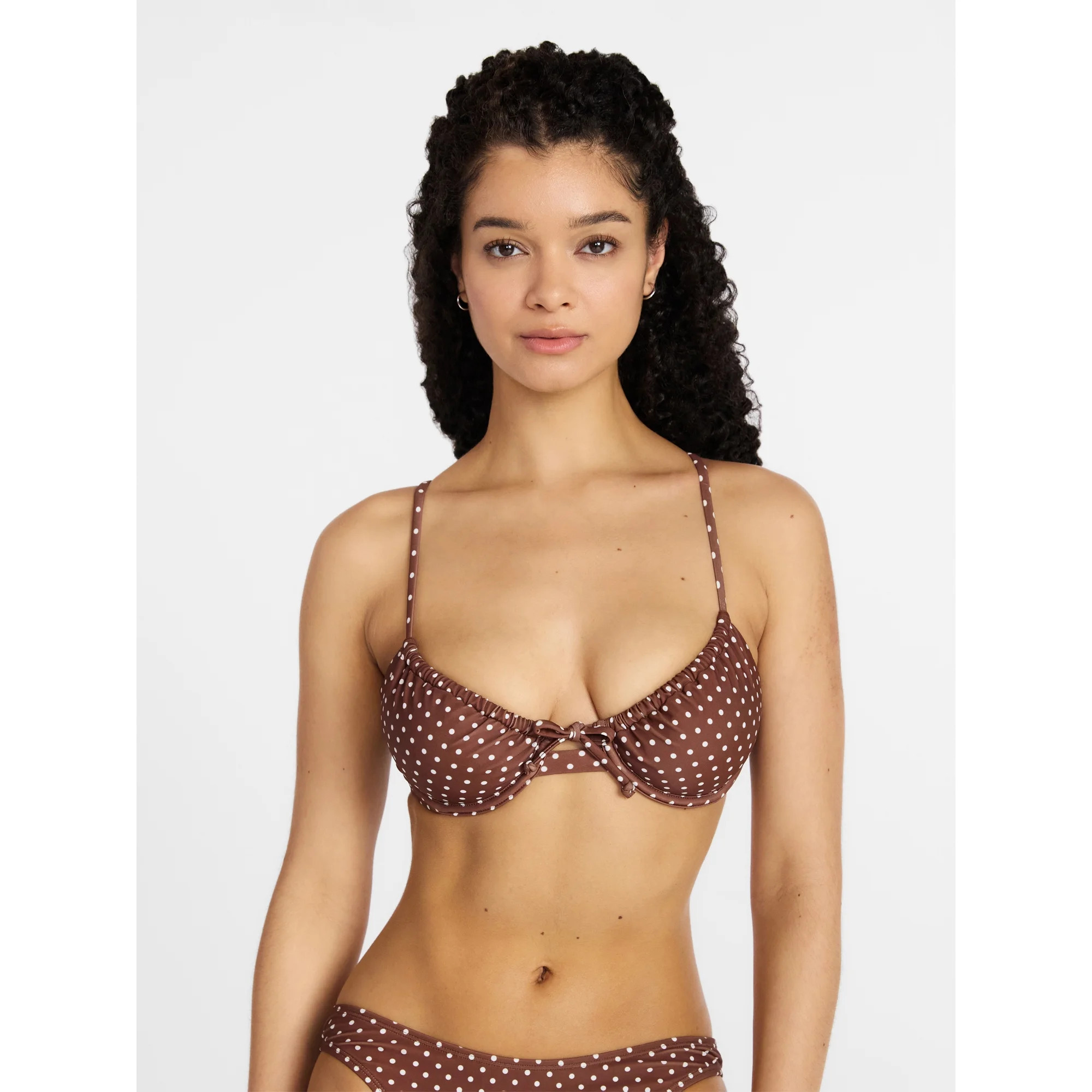 No Boundaries Polka Dot Underwire Bikini Top, Women's XXS-XXL | Walmart (US)