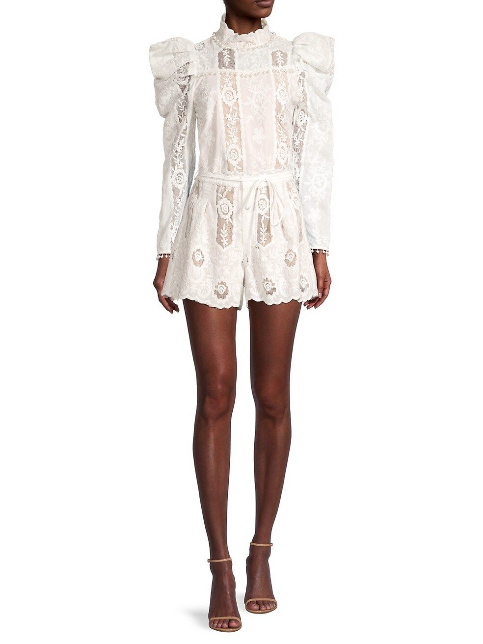 Jimena Floral-Embroidered & Faux Pearl Top | Saks Fifth Avenue