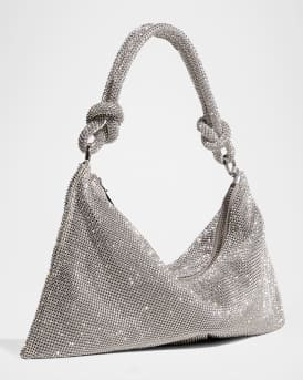 Cult Gaia Hera Knotted Rhinestone Mini Shoulder Bag | Neiman Marcus