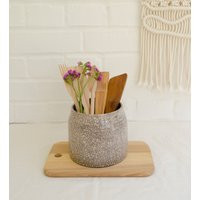 Large Utensil Holder, Ceramic Utensil Crock, Kitchen Spoon Jar, Cookie Wedding Gift | Etsy (US)