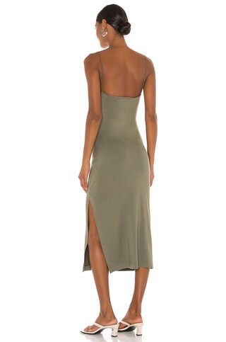 Enza Costa X REVOLVE Strappy Side Slit Dress in Military from Revolve.com | Revolve Clothing (Global)