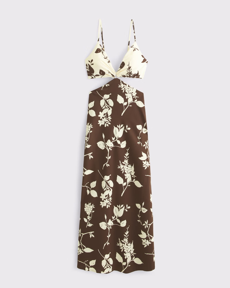 The A&F Julia Slip Cutout Maxi Dress | Abercrombie & Fitch (US)