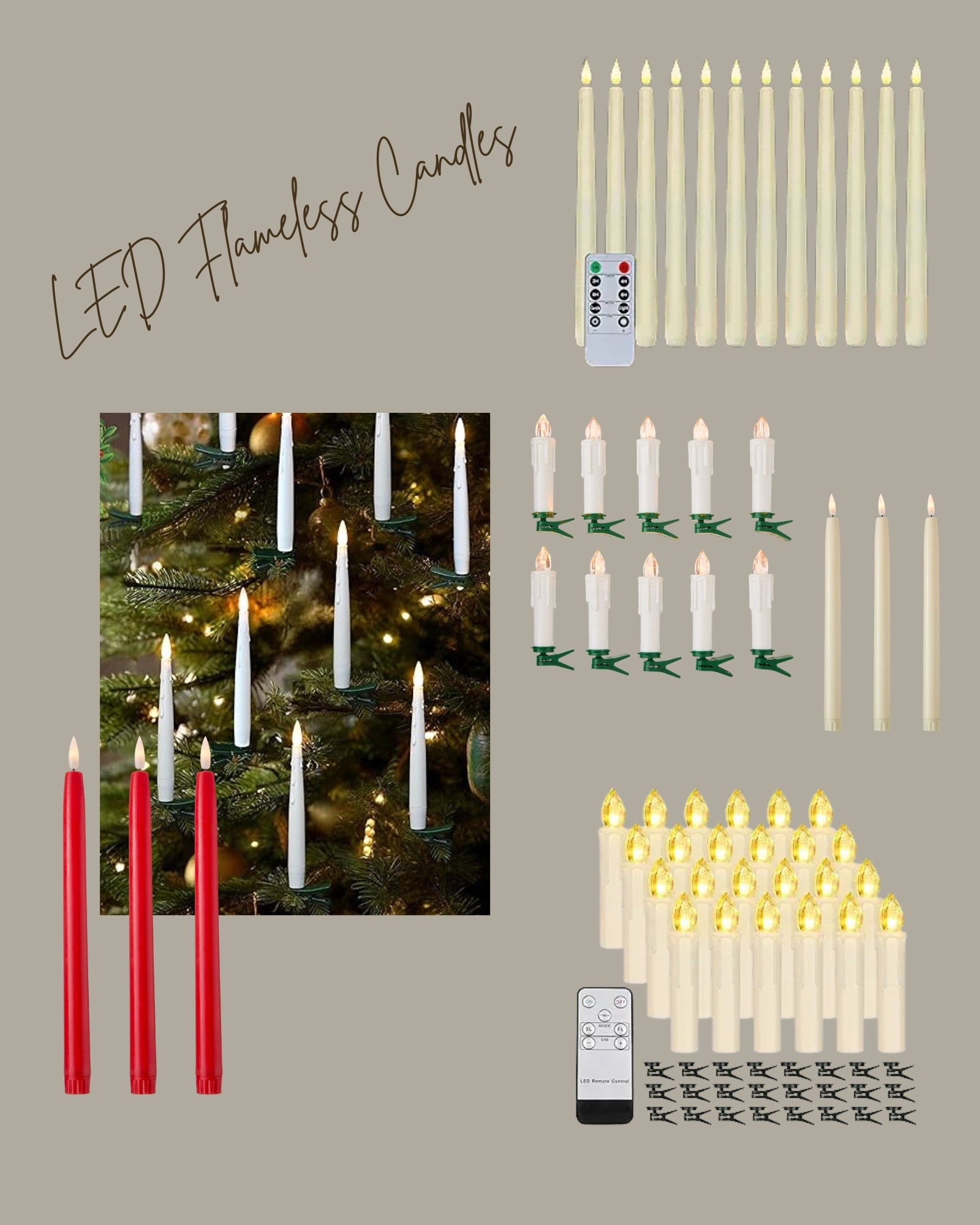 I’ve been using these LED candlesticks and clip on candles on my trees for the last 3 years and I get so many compliments and questions every time I share them! Here are some of my faves 🎄❤️💚

#LTKHoliday