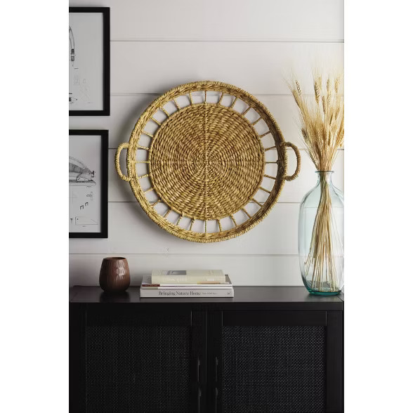 Natural Woven Tray Wall Décor Beige - Hearth & Hand™ with Magnolia | Target