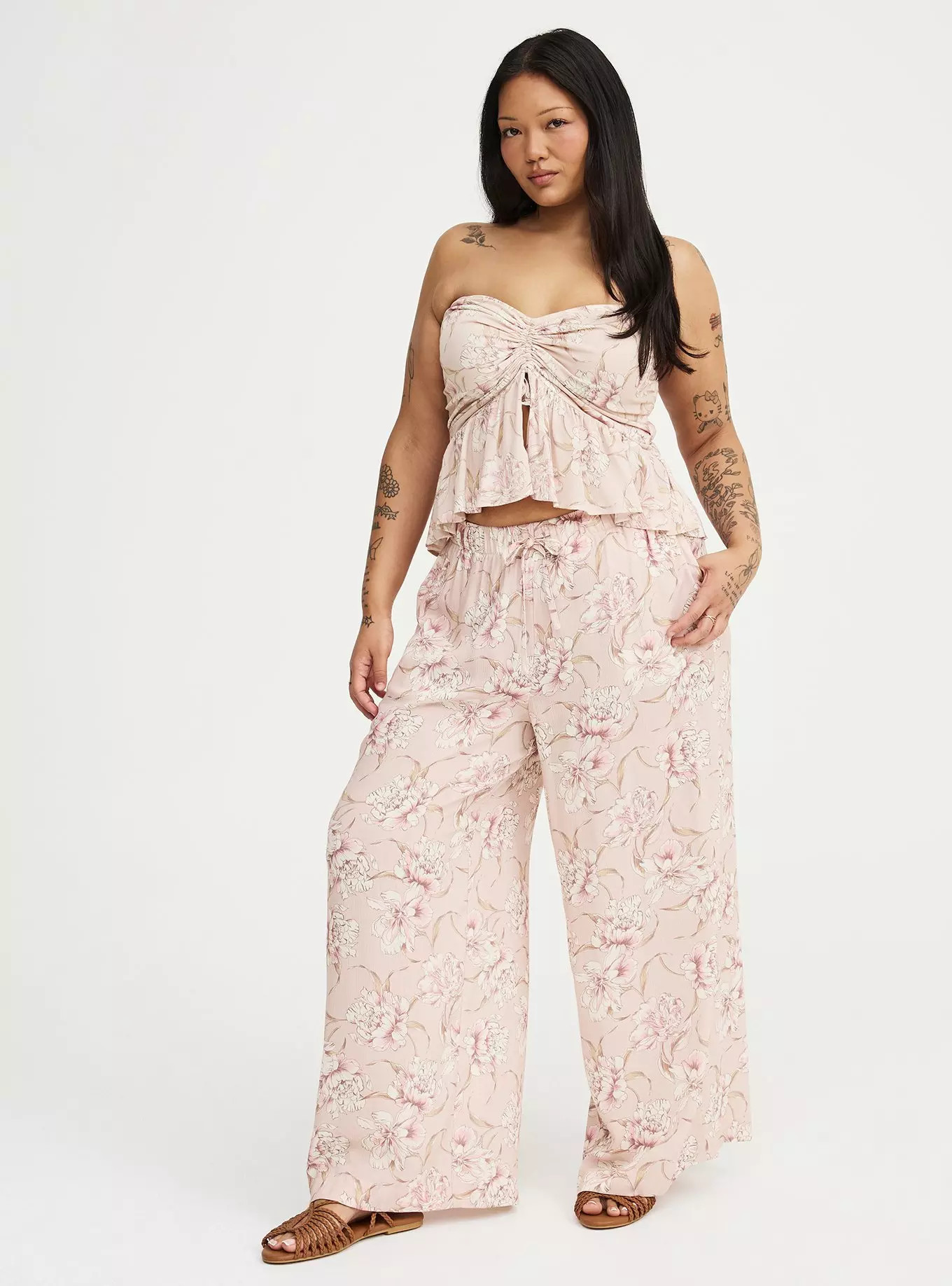 Pull-On High-Rise Gauze Wide-Leg Pant | Torrid (US & Canada)