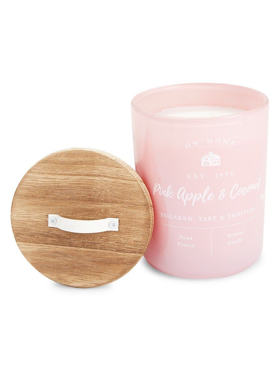 DW Home Pink Apple & Coconut Glass Candle - Pink | Saks Fifth Avenue OFF 5TH