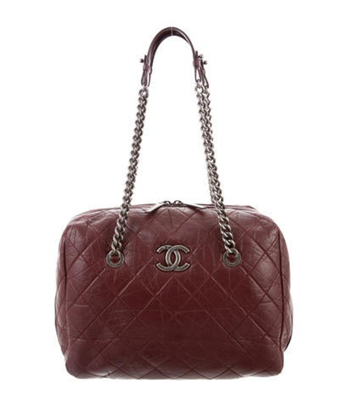 Chanel Quilted Large Secret Tag Bowling Bag silver Chanel Quilted Large Secret Tag Bowling Bag | The RealReal