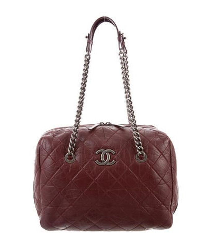 Chanel Quilted Large Secret Tag Bowling Bag silver Chanel Quilted Large Secret Tag Bowling Bag | The RealReal